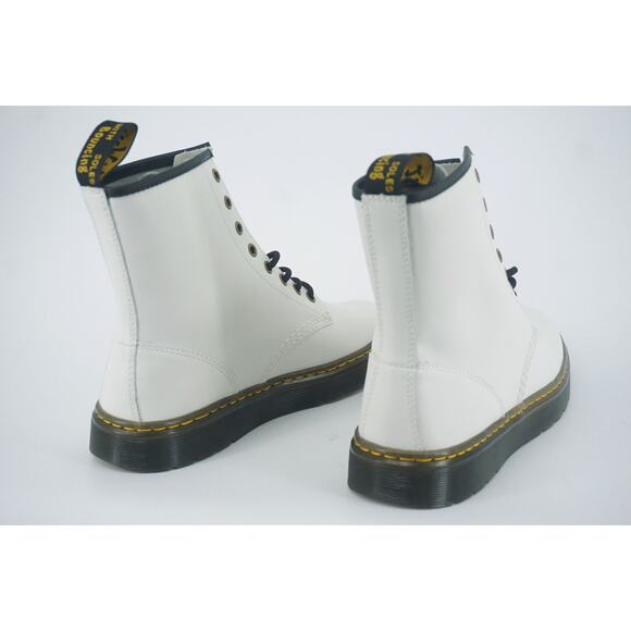 Doc Martens Zavala White 8 Eyelet Combat Ankle Boot size 10 US 42 EU Black - Picture 4 of 10